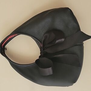 Black Pebbled Leather Mini Slouchy Handbag Purse Lisa Drader Murphy Canadian